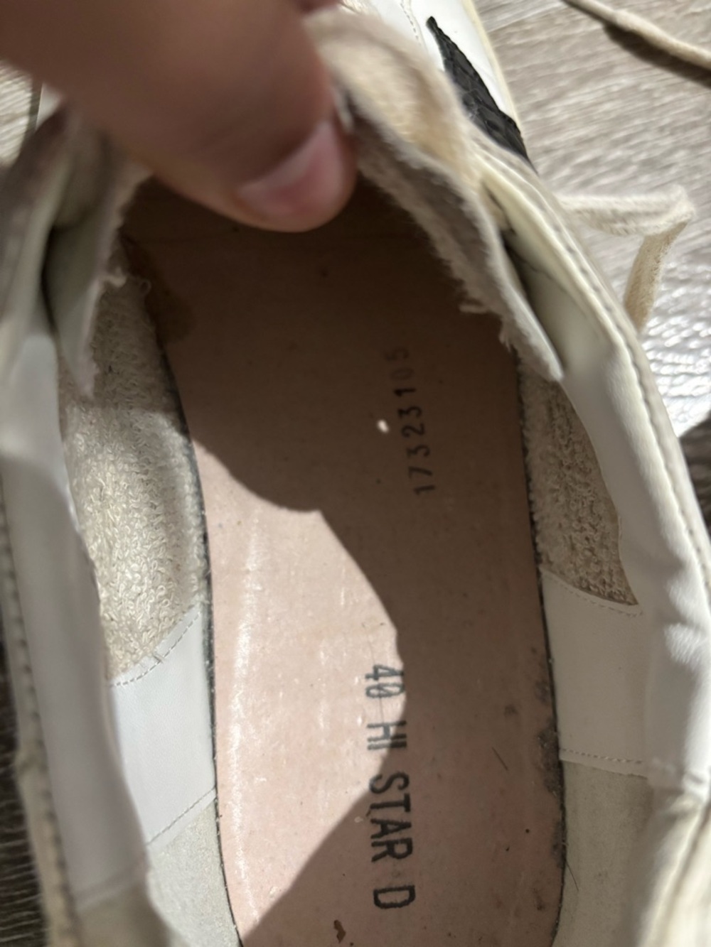 Golden Goose Hi Star Sneakers White Black Star EU 40 US 9 - Picture 11 of 11